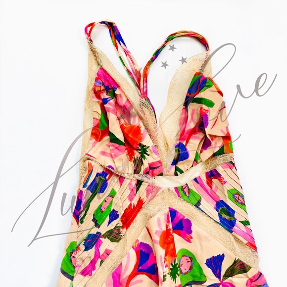 FARM RIO Fairies Sand Slip Midi Dress NWT - Picture 5 of 12